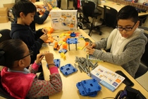 Tyrell Elementary students work with the new science equipment purchased with grant funds from BASF TOTAL Petrochemicals LLC during National Engineering Week.