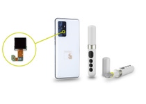 Das weltweit erste NIR-Spektrometer, das im Wellenlängenbereich von 1 bis 3 Mikrometer misst, und so klein ist, dass es in ein Smartphone oder in ein handliches Beauty Device passt.   Quelle: trinamiX GmbH Das weltweit erste NIR-Spektrometer, das im Wellenlängenbereich von 1 bis 3 Mikrometer misst, und so klein ist, dass es in ein Smartphone oder in ein handliches Beauty Device passt.   Quelle: trinamiX GmbH