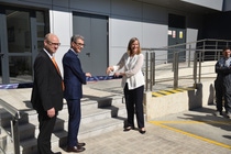 Ribbon-cutting of the Technology Competence Center. Ribbon-cutting of the Technology Competence Center.