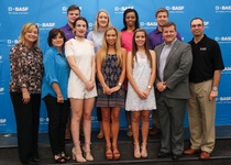 BASF recently awarded scholarships totaling $16,000 to nine local high school seniors and recognized them at a luncheon hosted by BASF leaders at the Geismar site. Pictured in the back row (left to right): Mason Miranda (Dutchtown High School), Caroline Beeman (Dutchtown High School), Tamiko Stroud (Donaldsonville High School) and Jacob Decoteau (East Ascension High School). Pictured in the front row (left to right): Jolen Stein (BASF), Rhonda Matthews (Ascension Public Schools), Alexis Langlois (St. Joseph’s Academy), Jaime Keller (St. Amant High School), Nicole LeJeune (East Ascension High School), Superintendent David Alexander (Ascension Public Schools) and Allan Bailie (BASF). Not pictured: Kaleb Cayette (Donaldsonville High School) and Landon Boudreaux (St. Amant High School). BASF recently awarded scholarships totaling $16,000 to nine local high school seniors and recognized them at a luncheon hosted by BASF leaders at the Geismar site. Pictured in the back row (left to right): Mason Miranda (Dutchtown High School), Caroline Beeman (Dutchtown High School), Tamiko Stroud (Donaldsonville High School) and Jacob Decoteau (East Ascension High School). Pictured in the front row (left to right): Jolen Stein (BASF), Rhonda Matthews (Ascension Public Schools), Alexis Langlois (St. Joseph’s Academy), Jaime Keller (St. Amant High School), Nicole LeJeune (East Ascension High School), Superintendent David Alexander (Ascension Public Schools) and Allan Bailie (BASF). Not pictured: Kaleb Cayette (Donaldsonville High School) and Landon Boudreaux (St. Amant High School).