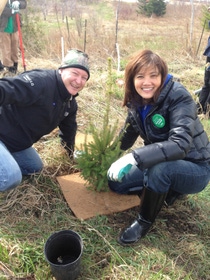 BASF employees celebrated the company’s 150th anniversary by planting 150 trees for Earth Day. BASF employees celebrated the company’s 150th anniversary by planting 150 trees for Earth Day.