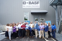 The BASF Refinery Catalysts team celebrates the ribbon cutting of the new R&D Center at the Attapulgus, Georgia, site. Pictured at center is Jan Donath, Vice President, BASF Refinery Catalysts; at left is Mark Herring, Attapulgus Site Director, BASF Refinery Catalysts; at right is Marius Vaarkamp, Global R&D Director, BASF Refinery Catalysts.
Photo: BASF The BASF Refinery Catalysts team celebrates the ribbon cutting of the new R&D Center at the Attapulgus, Georgia, site. Pictured at center is Jan Donath, Vice President, BASF Refinery Catalysts; at left is Mark Herring, Attapulgus Site Director, BASF Refinery Catalysts; at right is Marius Vaarkamp, Global R&D Director, BASF Refinery Catalysts.
Photo: BASF