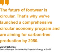 The future of footwear is circular. That's why we've launched a comprehensive circular economy program and are aiming for carbon-free production by 2050. The future of footwear is circular. That's why we've launched a comprehensive circular economy program and are aiming for carbon-free production by 2050.