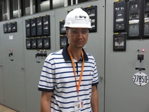 Rajendra Khadka, intern from the University of South Alabama, observed and assisted the electrical engineers in daily operations.