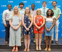 BASF recently awarded scholarships totaling $28,000 to ten local high school seniors and recognized them at a luncheon hosted by BASF leaders at the Geismar site. Pictured in the back row (left to right): Koby Caster (East Ascension High School), John Denig (Dutchtown High School), Michael Chima (Episcopal High School of Baton Rouge), Tate Broussard (St. Amant High School) and Jackson Vicknair (Brother Martin High School in New Orleans). Pictured in the front row (left to right): Chloe Williams (Dutchtown High School), Margaret Britton (East Ascension High School), Jadyn Rumfellow (St. Amant High School) and Whitney Baker (Donaldsonville High School). Not pictured: Trent Sullivan (Donaldsonville High School). BASF recently awarded scholarships totaling $28,000 to ten local high school seniors and recognized them at a luncheon hosted by BASF leaders at the Geismar site. Pictured in the back row (left to right): Koby Caster (East Ascension High School), John Denig (Dutchtown High School), Michael Chima (Episcopal High School of Baton Rouge), Tate Broussard (St. Amant High School) and Jackson Vicknair (Brother Martin High School in New Orleans). Pictured in the front row (left to right): Chloe Williams (Dutchtown High School), Margaret Britton (East Ascension High School), Jadyn Rumfellow (St. Amant High School) and Whitney Baker (Donaldsonville High School). Not pictured: Trent Sullivan (Donaldsonville High School).