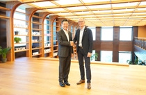From left: Jee Dong-seob, SK On Chief Executive Officer and Dr. Peter Schuhmacher, President of BASF’s Catalysts division, who is also responsible for the company’s battery materials and battery recycling business. Photo: BASF SE From left: Jee Dong-seob, SK On Chief Executive Officer and Dr. Peter Schuhmacher, President of BASF’s Catalysts division, who is also responsible for the company’s battery materials and battery recycling business. Photo: BASF SE