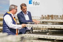 Karsten Diehl, Head of Sales Master Builders Solutions North Germany, BASF and Thomas Beike, Managing Director fdu Betonwerke have been working together as close partners for several years to master the daily challenges of the precast manufacturer and to ensure optimal output.
Karsten Diehl, Vertriebsleiter Norddeutschland Master Builders Solutions, BASF und Thomas Beike, Geschäftsführer fdu Betonwerke, arbeiten bereits seit Jahren in enger Partnerschaft zusammen, um optimale Ergebnisse zu gewährleisten und die täglichen Herausforderungen der Betonfertigteilproduktion zu meistern
 Karsten Diehl, Head of Sales Master Builders Solutions North Germany, BASF and Thomas Beike, Managing Director fdu Betonwerke have been working together as close partners for several years to master the daily challenges of the precast manufacturer and to ensure optimal output.
Karsten Diehl, Vertriebsleiter Norddeutschland Master Builders Solutions, BASF und Thomas Beike, Geschäftsführer fdu Betonwerke, arbeiten bereits seit Jahren in enger Partnerschaft zusammen, um optimale Ergebnisse zu gewährleisten und die täglichen Herausforderungen der Betonfertigteilproduktion zu meistern