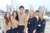 Five Lamar University students gained on-job-experience through a summer internship at BASF TOTAL Petrochemicals. They are (from left) Taylor Stephens, Kelci Crawford, Michael Hollier, Stephanie Coolidge and Katie Bond. Five Lamar University students gained on-job-experience through a summer internship at BASF TOTAL Petrochemicals. They are (from left) Taylor Stephens, Kelci Crawford, Michael Hollier, Stephanie Coolidge and Katie Bond.