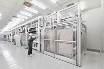 The barrier foils produced at the plant protect items such as thin-film photovoltaics from harmful environmental stresses. Other areas of application for the foils include OLED displays and thin-film batteries. The barrier foils produced at the plant protect items such as thin-film photovoltaics from harmful environmental stresses. Other areas of application for the foils include OLED displays and thin-film batteries.