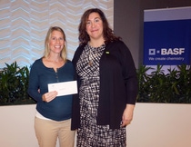 Pictured from left to right, Jennifer Johnson, Science Teacher; Molly Borst, Manager of Science Education, North America, for BASF.