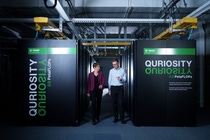 BASF has started up a new supercomputer at its Ludwigshafen site. The new BASF supercomputer, named Quriosity like its predecessor, is the world’s largest supercomputer used in industrial chemical research. Significantly more complex modeling, virtual experiments and simulations are possible with its 3 petaflops computing power (1 petaflops equals one quadrillion floating point operations per second). Dr. Melanie Maas-Brunner, member of the Board of Executive Directors and Chief Technology Officer of BASF (left), and Dr. Stephan Schenk, Product Manager High Performance Computing at BASF, at BASF's new supercomputer. BASF has started up a new supercomputer at its Ludwigshafen site. The new BASF supercomputer, named Quriosity like its predecessor, is the world’s largest supercomputer used in industrial chemical research. Significantly more complex modeling, virtual experiments and simulations are possible with its 3 petaflops computing power (1 petaflops equals one quadrillion floating point operations per second). Dr. Melanie Maas-Brunner, member of the Board of Executive Directors and Chief Technology Officer of BASF (left), and Dr. Stephan Schenk, Product Manager High Performance Computing at BASF, at BASF's new supercomputer.