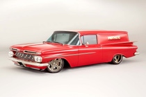 Best Chevrolet of the SEMA show was awarded to Troy Trepanier of Rad Rides by Troy for the 1959 Chevy Biscayne painted in Glasurit 90 Line Mother’s Red. Best Chevrolet of the SEMA show was awarded to Troy Trepanier of Rad Rides by Troy for the 1959 Chevy Biscayne painted in Glasurit 90 Line Mother’s Red.