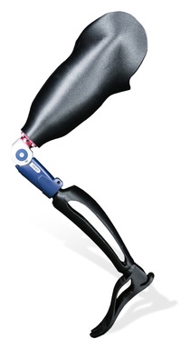 3D printed prosthetic leg by Essentium, Inc., featuring BASF composite polyamide materials.