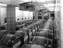 Fässer im Kellereilager
Foto: BASF Corporate History, Ludwigshafen a. Rhein Fässer im Kellereilager
Foto: BASF Corporate History, Ludwigshafen a. Rhein