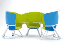 Der TeamUP ist ein Adhoc-Mikroarbeitsplatz, um Menschen zu verbinden, aber auch konzentrierte Einzelarbeit zu ermöglichen. Er bildet unabhängige Arbeitsräume und lässt sich individuellen Anforderungen anpassen. TeamUP verbindet die Mobilität und Funktionalität eines Seminarstuhls mit dem Komfort eines Sessels und der Atmosphäre eines privaten Raums. Co-creation von BASF, ITOP Design und Interstuhl.
TeamUP is an ad-hoc micro workplace that brings people together but can also facilitate concentrated solo working. It forms independent working spaces and can be adjusted to individual requirements. TeamUP combines the mobility and functionality of a conference chair with the comfort of an armchair and the atmosphere of a private room. Co-creation of BASF, ITO Design and Interstuhl.
 Der TeamUP ist ein Adhoc-Mikroarbeitsplatz, um Menschen zu verbinden, aber auch konzentrierte Einzelarbeit zu ermöglichen. Er bildet unabhängige Arbeitsräume und lässt sich individuellen Anforderungen anpassen. TeamUP verbindet die Mobilität und Funktionalität eines Seminarstuhls mit dem Komfort eines Sessels und der Atmosphäre eines privaten Raums. Co-creation von BASF, ITOP Design und Interstuhl.
TeamUP is an ad-hoc micro workplace that brings people together but can also facilitate concentrated solo working. It forms independent working spaces and can be adjusted to individual requirements. TeamUP combines the mobility and functionality of a conference chair with the comfort of an armchair and the atmosphere of a private room. Co-creation of BASF, ITO Design and Interstuhl.