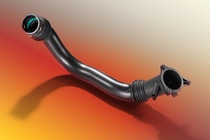 Pipes between the turbocharger and the charge air cooler can best be manufactured by blow molding with the BASF high-temperature polyamide Ultramid® Endure D5G3 BM BM (=blow molding). This is demonstrated by the new charge air duct which MANN+HUMMEL has manufactured for the 2.0-liter four-cylinder turbo engine of the BMW Group. The turbocharger with integrated charge air cooler is used e.g. in the BMW 4, 5 and 7 series as well as in the X3, X4 and X5 models. The BASF polyamide 66 with 15% glass fibers has a high heat-aging resistance, can be processed easily and shows extraordinary acoustic properties. It is temperature resistant up to 220°C. Pipes between the turbocharger and the charge air cooler can best be manufactured by blow molding with the BASF high-temperature polyamide Ultramid® Endure D5G3 BM BM (=blow molding). This is demonstrated by the new charge air duct which MANN+HUMMEL has manufactured for the 2.0-liter four-cylinder turbo engine of the BMW Group. The turbocharger with integrated charge air cooler is used e.g. in the BMW 4, 5 and 7 series as well as in the X3, X4 and X5 models. The BASF polyamide 66 with 15% glass fibers has a high heat-aging resistance, can be processed easily and shows extraordinary acoustic properties. It is temperature resistant up to 220°C.