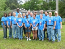 BASF employees volunteer at United Way of Southwest Alabama’s Day of Caring. First row from left to right: Paula Clark, Site Development Manager, Gail Boykin, Human Resources Generalist, Rena Whigham, Site Controller, George Vann, Vice President of BASF McIntosh and John Weaver, Quality and Logistics Manager. Second row from left to right: LaShaunda Holly, Manager, Site Communications, Chrissie James, Maintenance Systems Specialist, Cecil Harper, Energy and Environmental Operator, Bonita Walley, Environmental, Health and Safety Administrator, John Zimmerman, Maintenance Manager, Muhammad Khan, Senior Environmental, Health and Safety Specialist and Bill Napper, Group Leader – Analyzer and Intermediate Testing. Third row from left to right: Ray Marsh, Human Resources/Labor Relations Manager, Bill Cox, Reliability Engineer, Roger Hadley, Plant Safety Coordinator and Mike Wilson, Engineering Manager. BASF employees volunteer at United Way of Southwest Alabama’s Day of Caring. First row from left to right: Paula Clark, Site Development Manager, Gail Boykin, Human Resources Generalist, Rena Whigham, Site Controller, George Vann, Vice President of BASF McIntosh and John Weaver, Quality and Logistics Manager. Second row from left to right: LaShaunda Holly, Manager, Site Communications, Chrissie James, Maintenance Systems Specialist, Cecil Harper, Energy and Environmental Operator, Bonita Walley, Environmental, Health and Safety Administrator, John Zimmerman, Maintenance Manager, Muhammad Khan, Senior Environmental, Health and Safety Specialist and Bill Napper, Group Leader – Analyzer and Intermediate Testing. Third row from left to right: Ray Marsh, Human Resources/Labor Relations Manager, Bill Cox, Reliability Engineer, Roger Hadley, Plant Safety Coordinator and Mike Wilson, Engineering Manager.