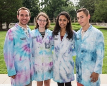 From left to right, Ryan Schmidt of Oak Ridge, Carrie Davis of Dover, Hetal Lad of Iselin, and Thomas McBride of Morris Plains, learned how chemistry applies to business at the 2017 BASF Science Academy. From left to right, Ryan Schmidt of Oak Ridge, Carrie Davis of Dover, Hetal Lad of Iselin, and Thomas McBride of Morris Plains, learned how chemistry applies to business at the 2017 BASF Science Academy.