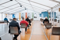 Wiedereröffnung Corona-Impfzentrum