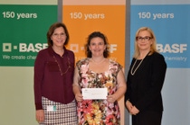 Pictured from left to right, Donna Cohen, Woodbury Junior-Senior High School Supervisor of Curriculum and Instruction; Jen Lee, Chemistry Teacher; Robin Rotenberg, Vice President of Corporate Communications for BASF in North America Pictured from left to right, Donna Cohen, Woodbury Junior-Senior High School Supervisor of Curriculum and Instruction; Jen Lee, Chemistry Teacher; Robin Rotenberg, Vice President of Corporate Communications for BASF in North America