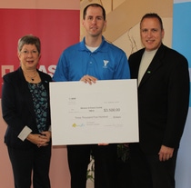 BASF employees present a $3500 donation to the YMCA of Windsor Essex County. From left to right: Theresa Umbenhower, Occupational Health Services Administrator, BASF Canada, Denis Giles, Manager, Health, Fitness and Recreation, YMCA of Windsor Essex County and Michael Helferty, Operations Manager, BASF Canada. BASF employees present a $3500 donation to the YMCA of Windsor Essex County. From left to right: Theresa Umbenhower, Occupational Health Services Administrator, BASF Canada, Denis Giles, Manager, Health, Fitness and Recreation, YMCA of Windsor Essex County and Michael Helferty, Operations Manager, BASF Canada.
