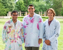 Three New Jersey high school students gained hands-on science and marketing experience at BASF’s 2018 Science Academy. They are (from left) Vivek Kasarla of East Hanover, Greg Morris of Toms River and Lucas Acocella of Fairfield. Three New Jersey high school students gained hands-on science and marketing experience at BASF’s 2018 Science Academy. They are (from left) Vivek Kasarla of East Hanover, Greg Morris of Toms River and Lucas Acocella of Fairfield.