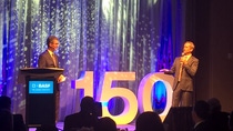 Carles Navarro, President of BASF Canada, is joined by Chris Hadfield, former astronaut and first Canadian commander of the International Space Station, in Toronto for BASF’s 150th anniversary celebration.