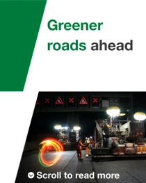 Road construction at night