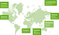 Map. BASF Verbund sites worldwide Map. BASF Verbund sites worldwide