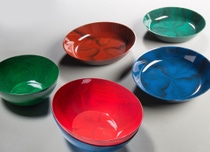 Marbled serial components made of Ultrason® using a standard injection molding process: The news coloring technique enables designers to use BASF's polyarylethersulfone to color household appliances, catering bowls and containers as well as visible components with marbling effects. Photo: BASF 2021 Marbled serial components made of Ultrason® using a standard injection molding process: The news coloring technique enables designers to use BASF's polyarylethersulfone to color household appliances, catering bowls and containers as well as visible components with marbling effects. Photo: BASF 2021