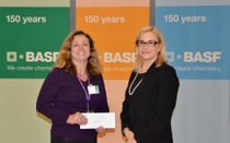 Pictured from left to right, Kelly Reilly, Teacher of Students with Disabilities and Robin Rotenberg, Vice President of Corporate Communications for BASF in North America Pictured from left to right, Kelly Reilly, Teacher of Students with Disabilities and Robin Rotenberg, Vice President of Corporate Communications for BASF in North America