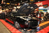 Roadster Shop 1969 Chevrolet Camaro, coated in BASF Glasurit 90 Line Split Second Black, was named a Battle of the Builders Top 12 Finalist, second runner up for the Glasurit Best Paint Award and was awarded the #ChevySEMA People’s Choice Award at the 2017 SEMA Show. Roadster Shop 1969 Chevrolet Camaro, coated in BASF Glasurit 90 Line Split Second Black, was named a Battle of the Builders Top 12 Finalist, second runner up for the Glasurit Best Paint Award and was awarded the #ChevySEMA People’s Choice Award at the 2017 SEMA Show.