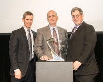 Joe Schmondiuk, BASF Vice President Global Accounts, OEM Coatings Solutions (center) accepts the GM Supplier of the Year Award from (left) Greg Warden, GM Executive Director, Body Engineering and (right), Randy Pappal, GM Executive Director, Global Purchasing Body Group. Joe Schmondiuk, BASF Vice President Global Accounts, OEM Coatings Solutions (center) accepts the GM Supplier of the Year Award from (left) Greg Warden, GM Executive Director, Body Engineering and (right), Randy Pappal, GM Executive Director, Global Purchasing Body Group.
