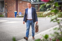 Andreas Büchse on the way to his next customer.