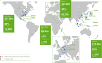 Worldmap: Regional footprint 2024 Worldmap: Regional footprint 2024