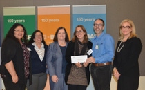 Pictured from left to right, Erika Gomez, Principal; Lisa Steiger, Assistant Superintendent for Student Services; Patricia Boland, Assistant Superintendent for Curriculum & Instruction, Dorian Gemellaro, Supervisor of Science PreK-6; Loren Svetvilas, Teacher and Garden Coordinator, Robin Rotenberg, Vice President of Corporate Communications for BASF in North America Pictured from left to right, Erika Gomez, Principal; Lisa Steiger, Assistant Superintendent for Student Services; Patricia Boland, Assistant Superintendent for Curriculum & Instruction, Dorian Gemellaro, Supervisor of Science PreK-6; Loren Svetvilas, Teacher and Garden Coordinator, Robin Rotenberg, Vice President of Corporate Communications for BASF in North America