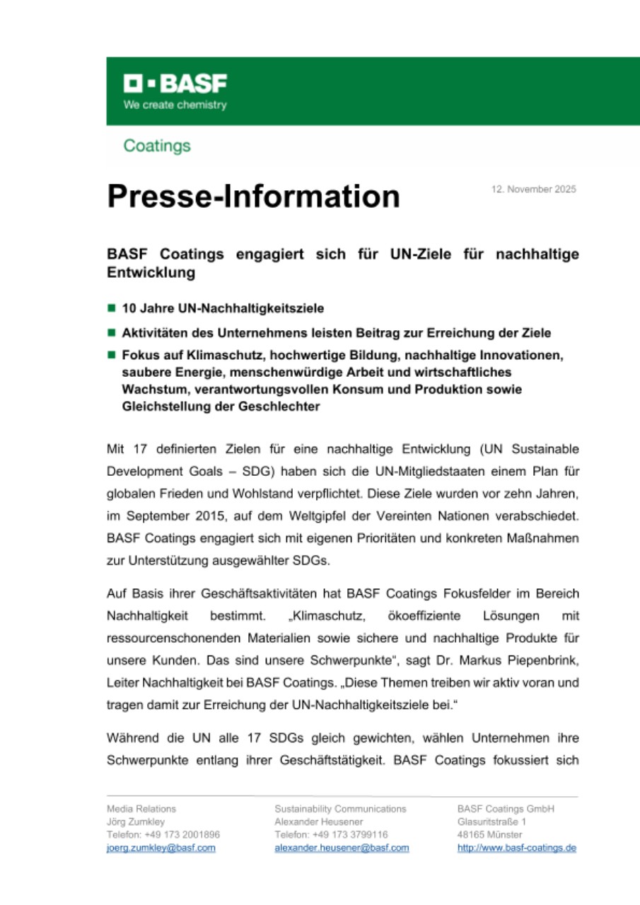 20251112_PI_BASF_Coatings_UN Sustainability Goals_GERMAN