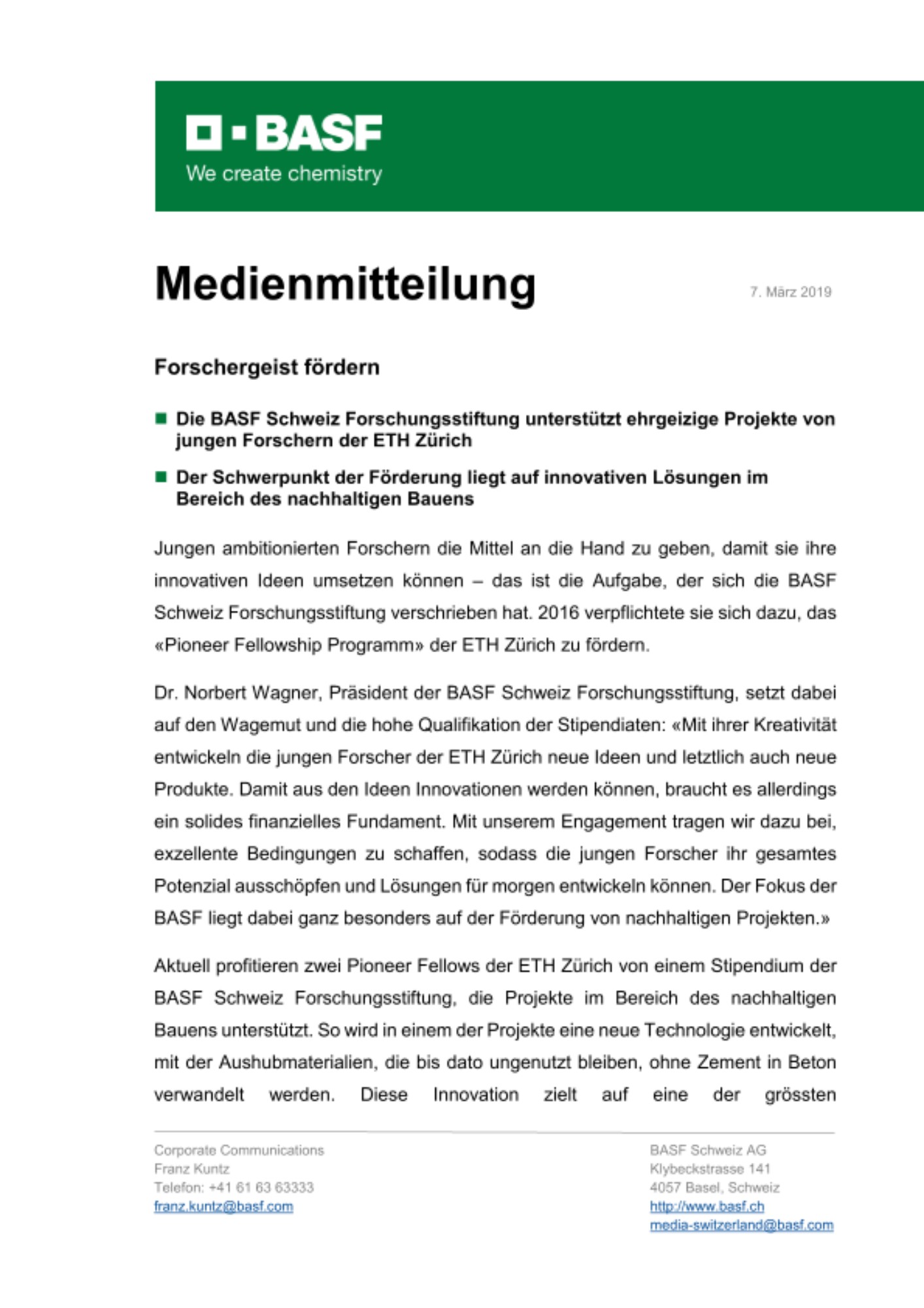 Forschergeist fördern Forschergeist fördern