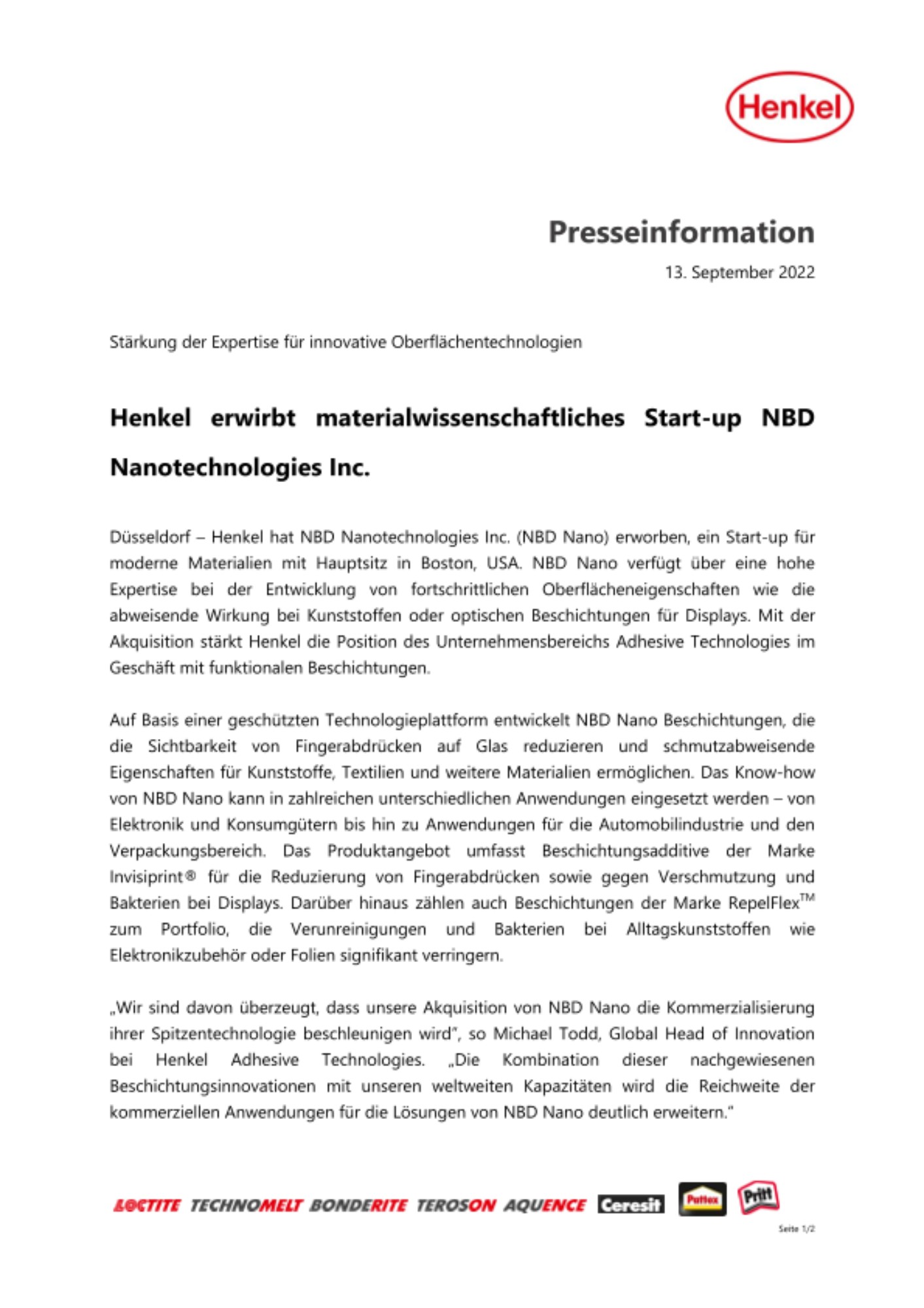 Stärkung der Expertise für innovative Oberflächentechnologien Stärkung der Expertise für innovative Oberflächentechnologien