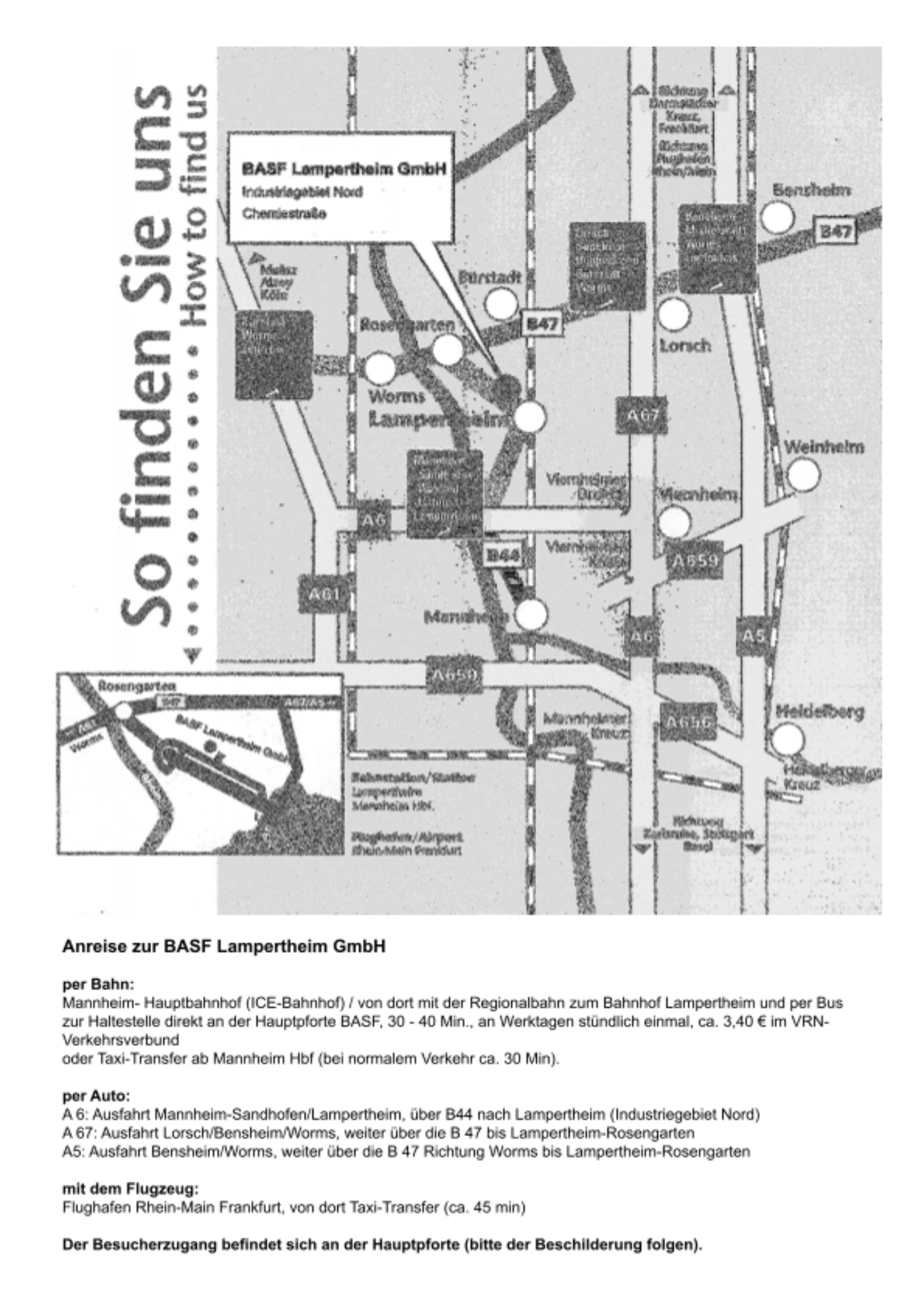 So finden Sie uns So finden Sie uns
