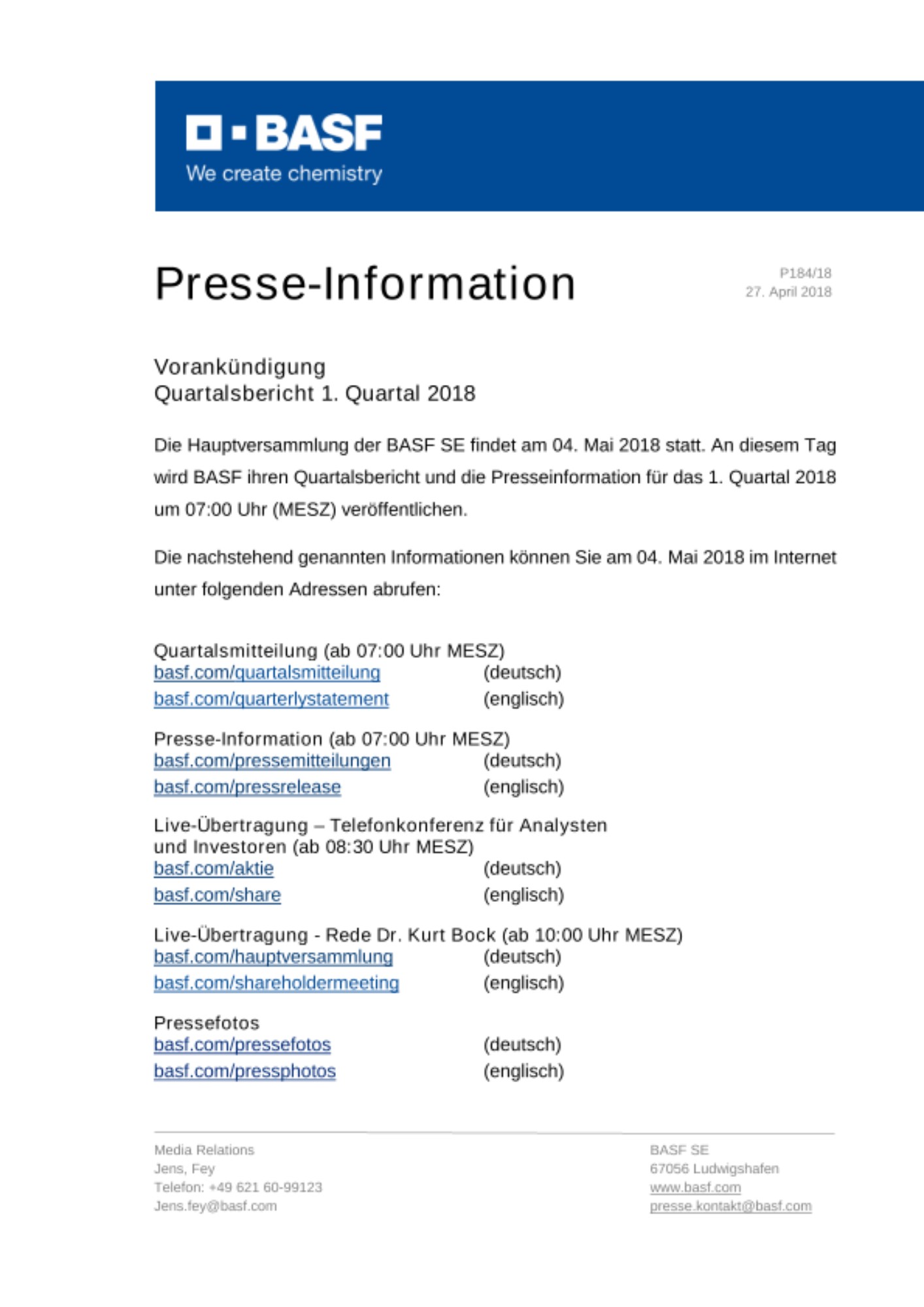 Presse-Information Presse-Information