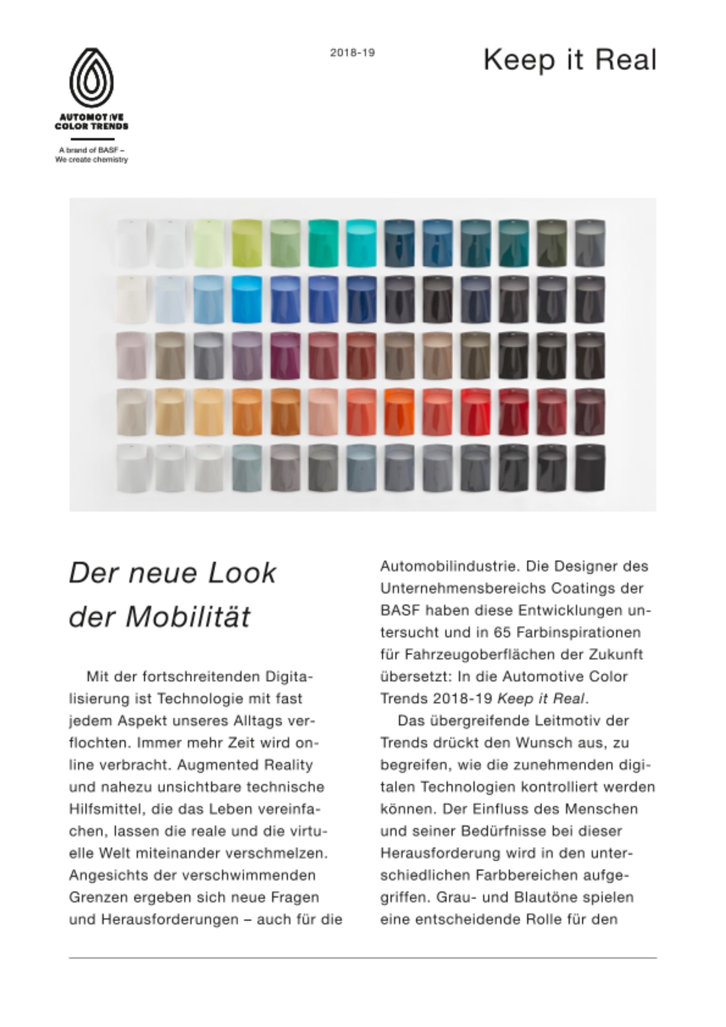 Automotive Color Trends 2018-19