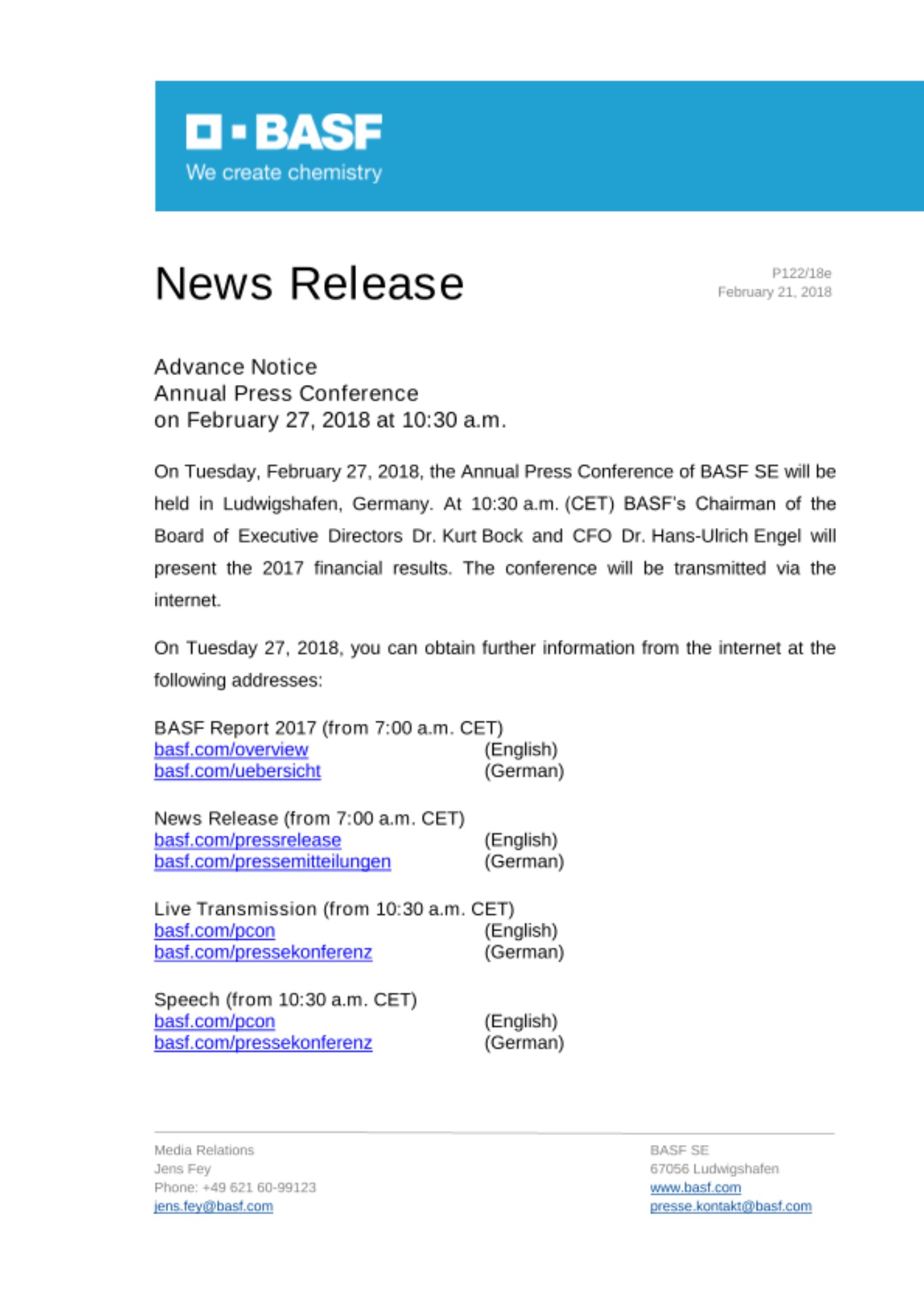 News Release News Release