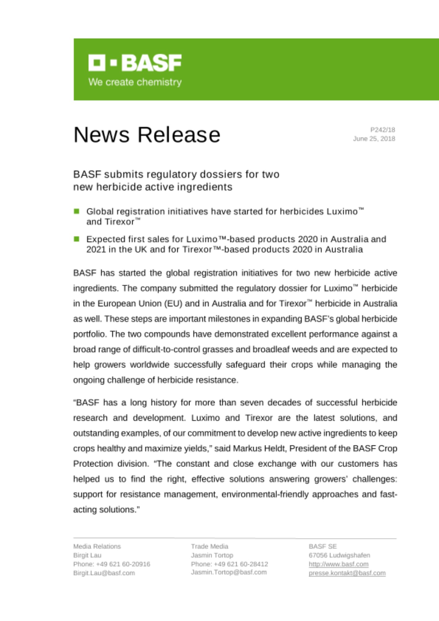 News Release News Release