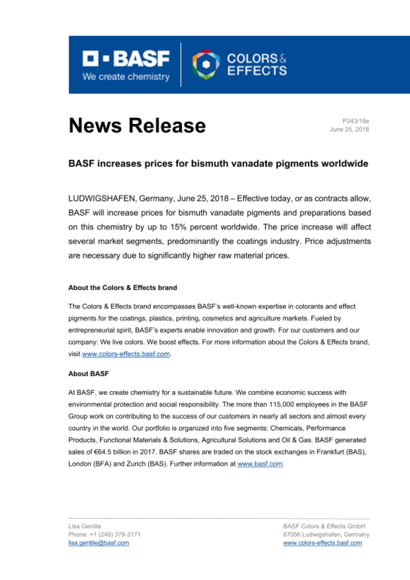 News Release News Release