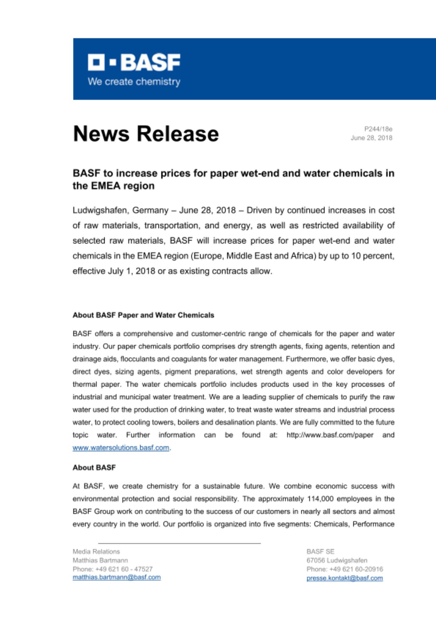 News Release News Release