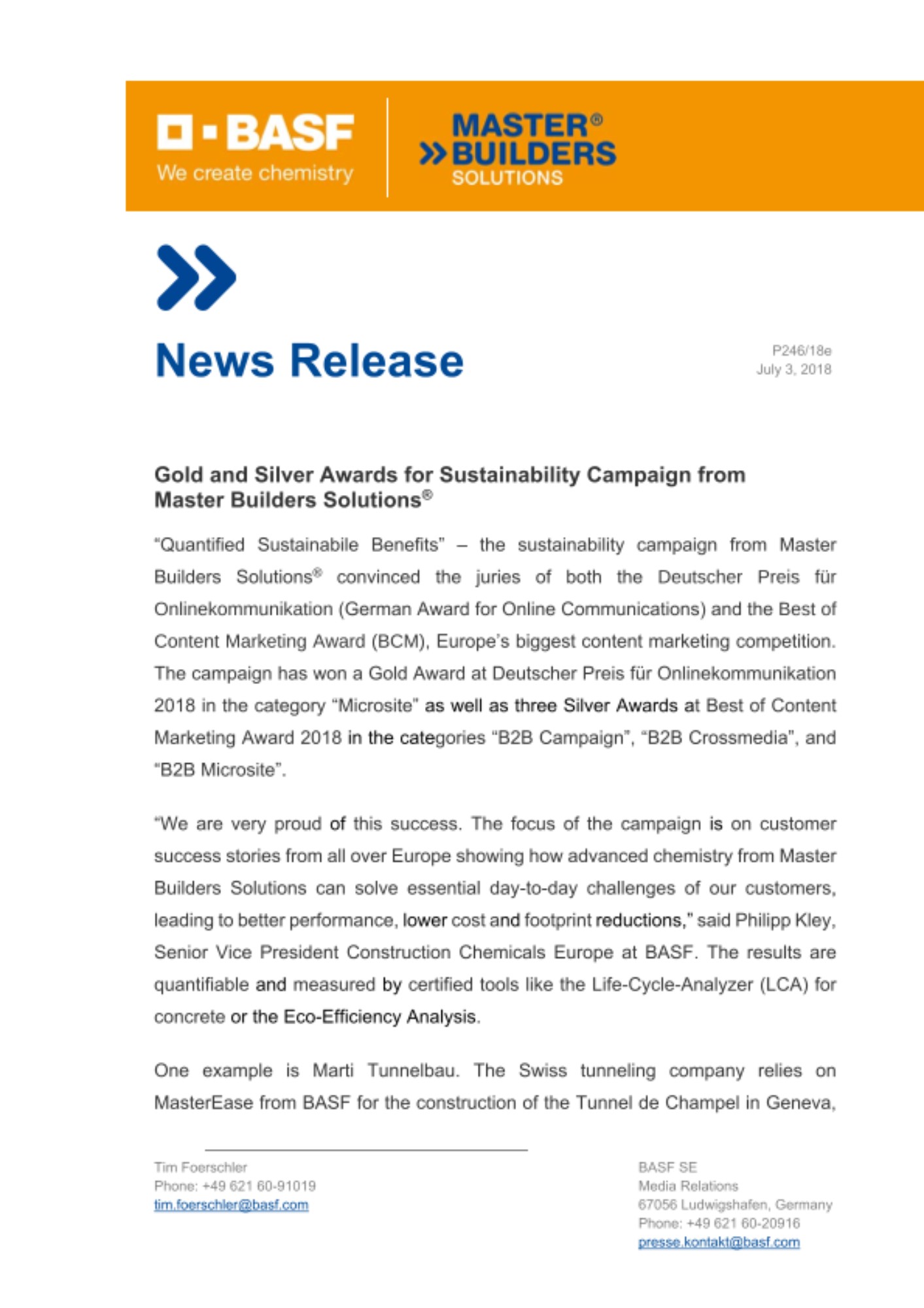 News Release News Release