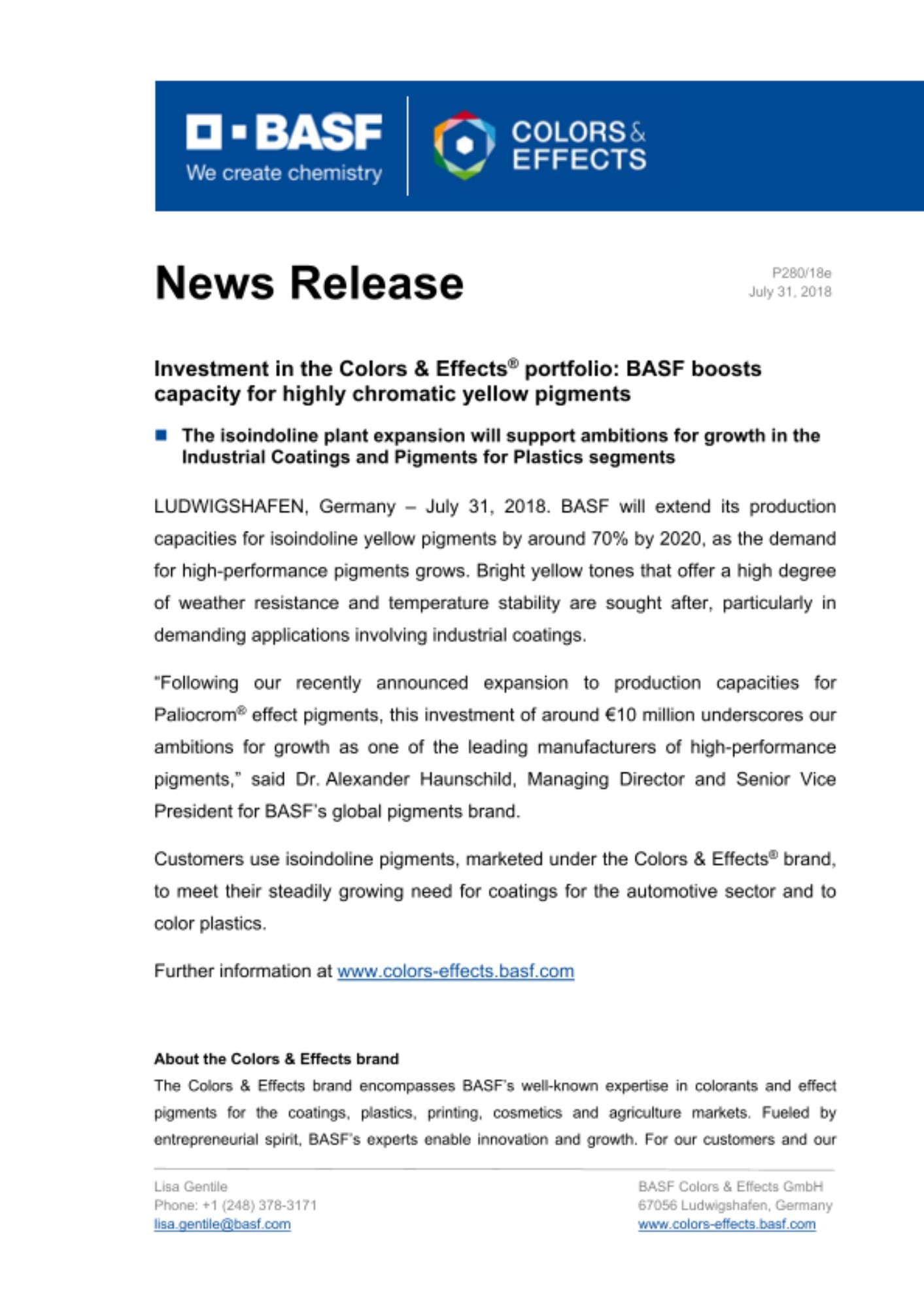 News Release News Release