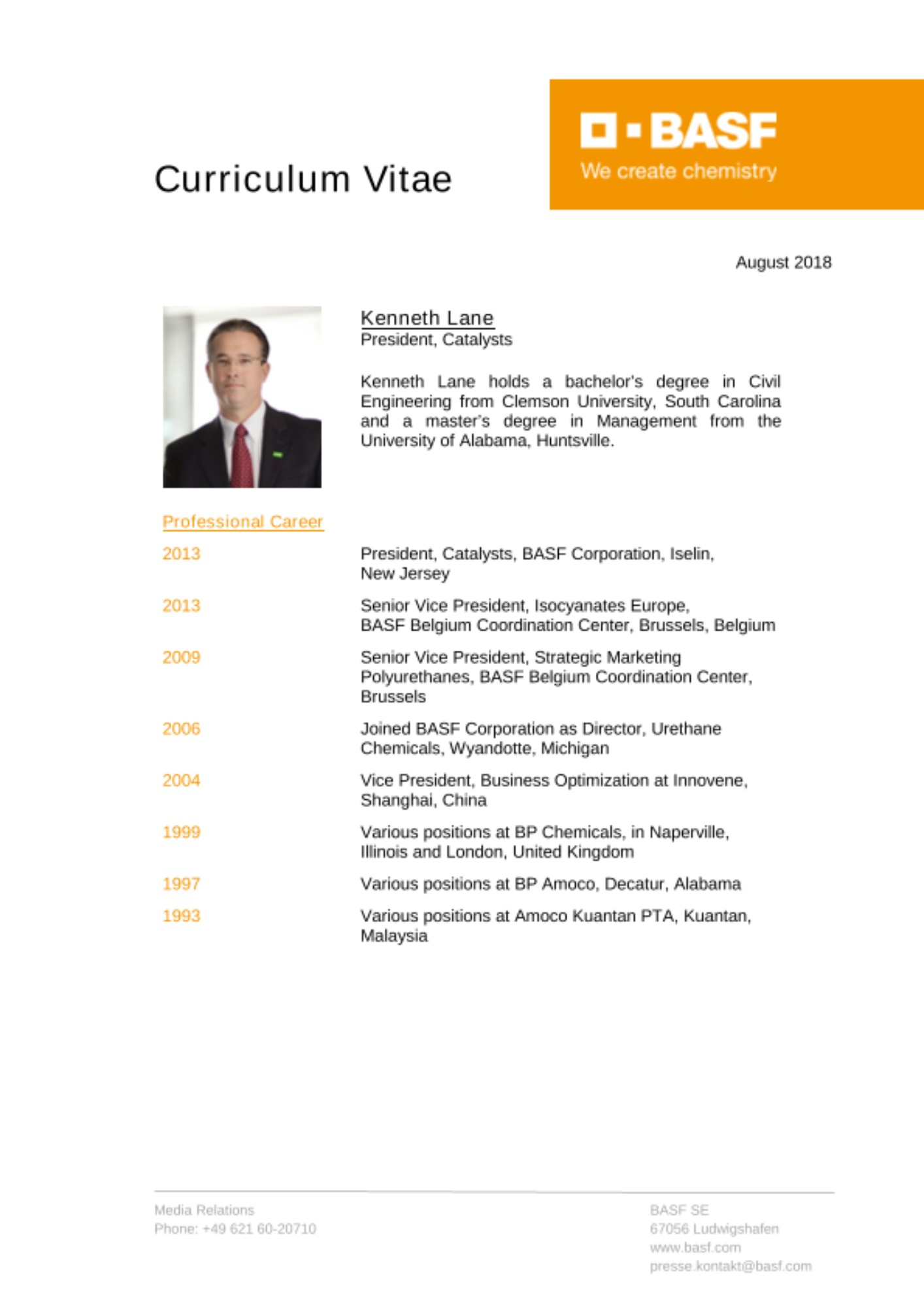 Curriculum Vitae - Lane Curriculum Vitae - Lane