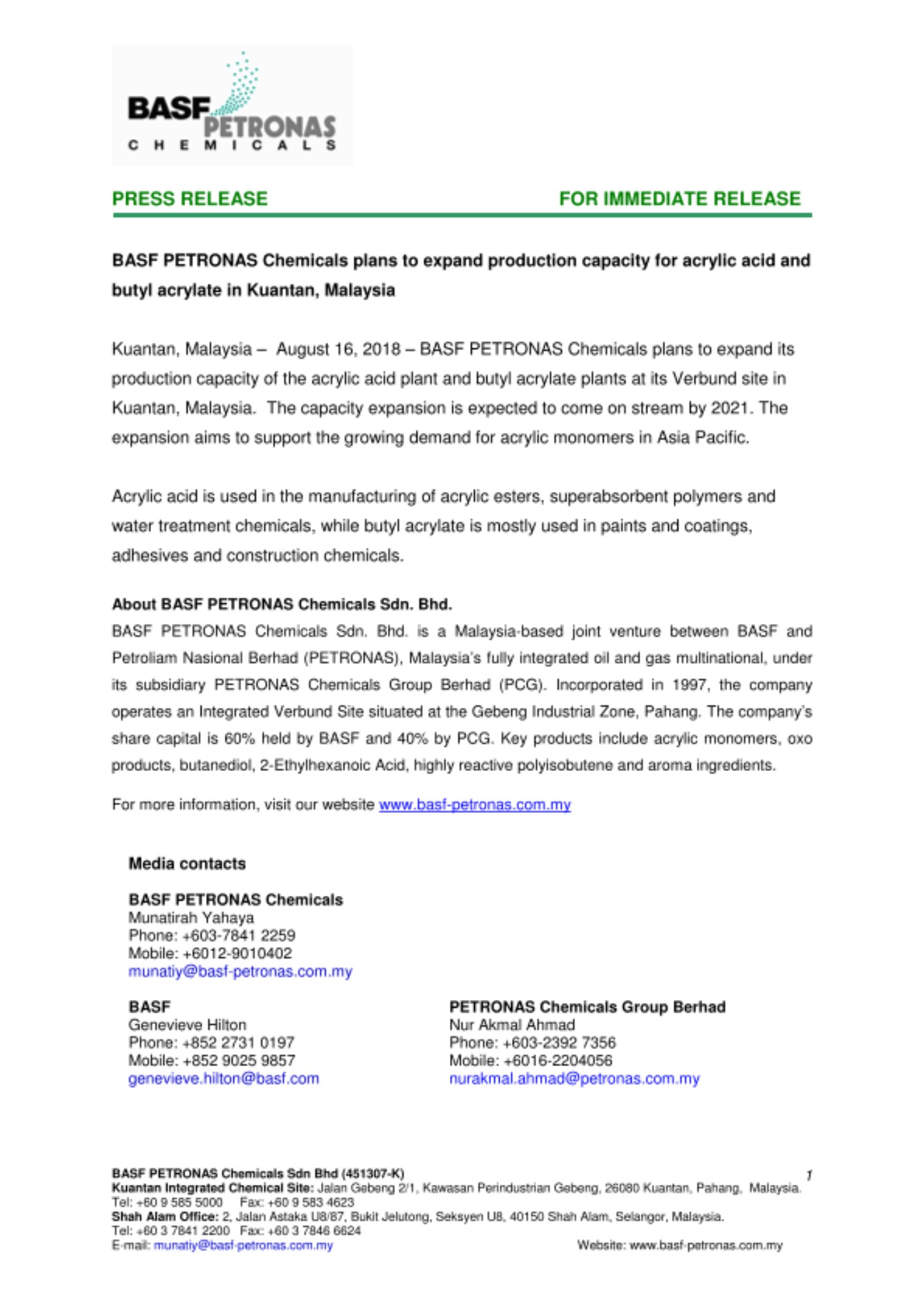 News Release News Release